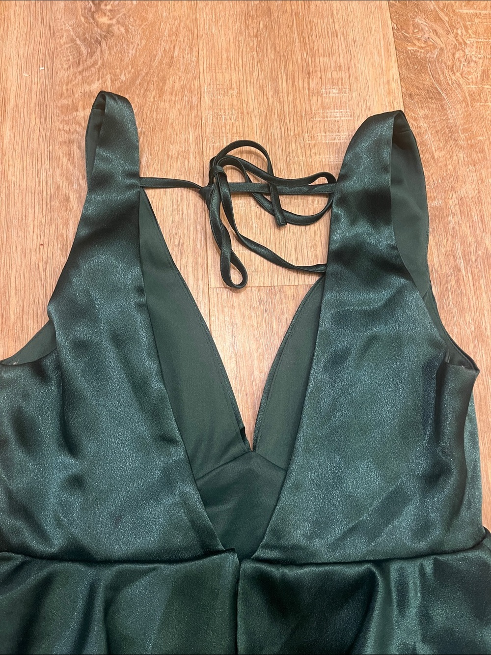 NEW Lulus Green Tiered Mini Dress Satin Sleeveless Holiday Cocktail Small S NWT - Picture 8 of 14